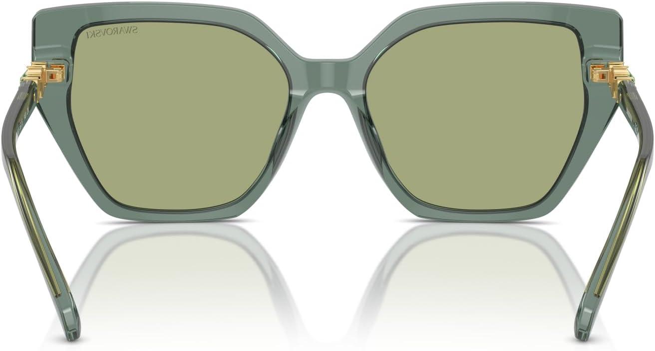 imageSwarovski womens Sk6016 Cat Eye SunglassesBeige TransparentGradient Brown