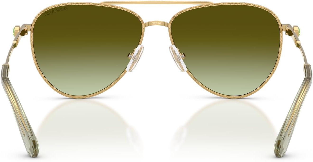 imageSwarovski womens Sk7031 Aviator SunglassesGoldGradient Brown