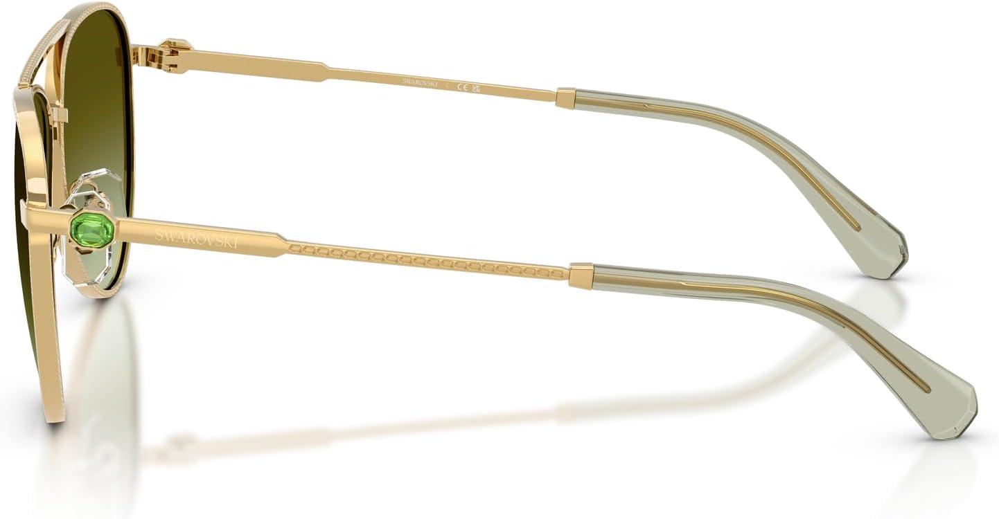 imageSwarovski womens Sk7031 Aviator SunglassesGoldGradient Brown