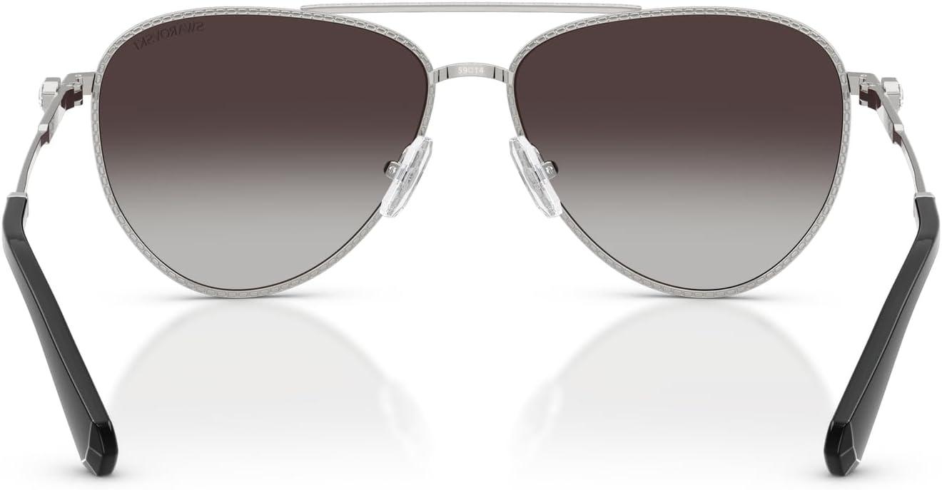 imageSwarovski womens Sk7031 Aviator SunglassesSilverGradient Grey