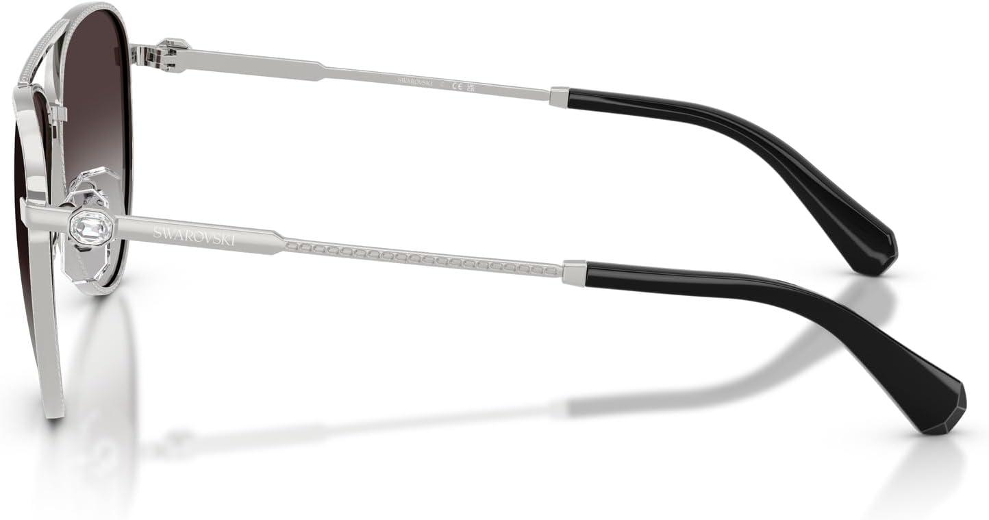 imageSwarovski womens Sk7031 Aviator SunglassesSilverGradient Grey