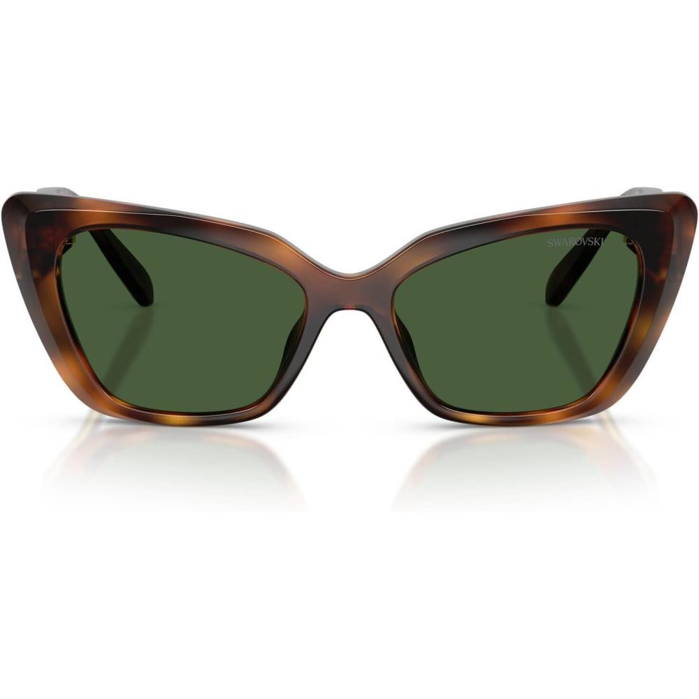 imageSwarovski Womens Sk6047 SunglassesHavanaDark Green