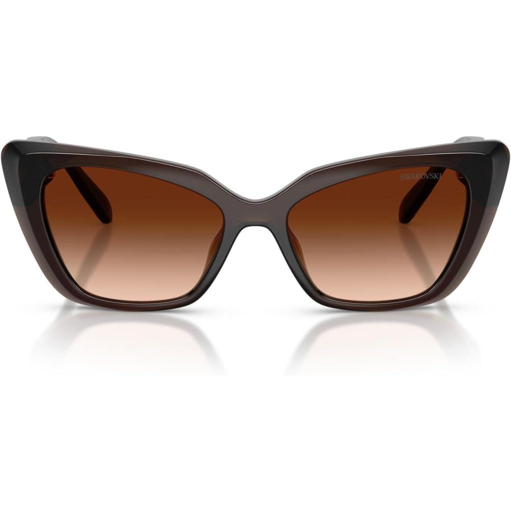 imageSwarovski Womens Sk6047 SunglassesTransparent BrownBrown Gradient