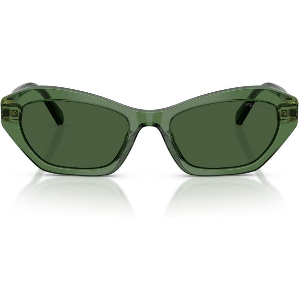 imageSwarovski Womens Sk6048 SunglassesTransparent GreenDark Green