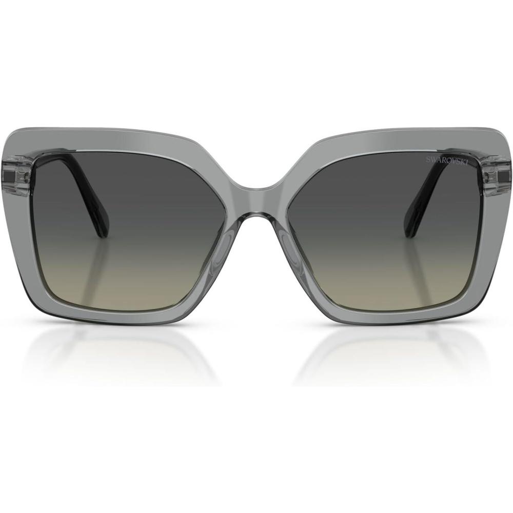 imageSwarovski Womens Sk6049 SunglassesTransparent GreyGradient Grey