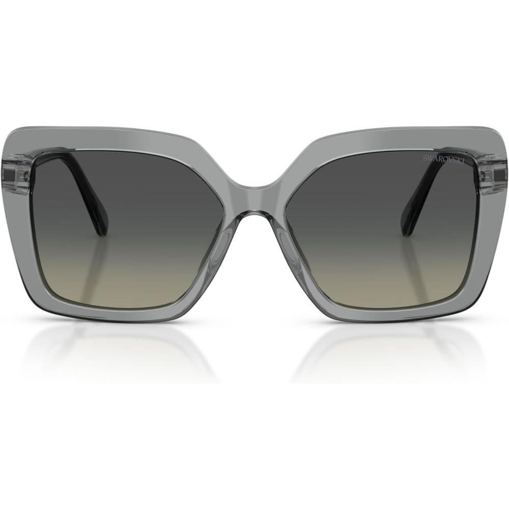 imageSwarovski Womens Sk6049f Low Bridge Fit SunglassesTransparent GreyGradient Grey