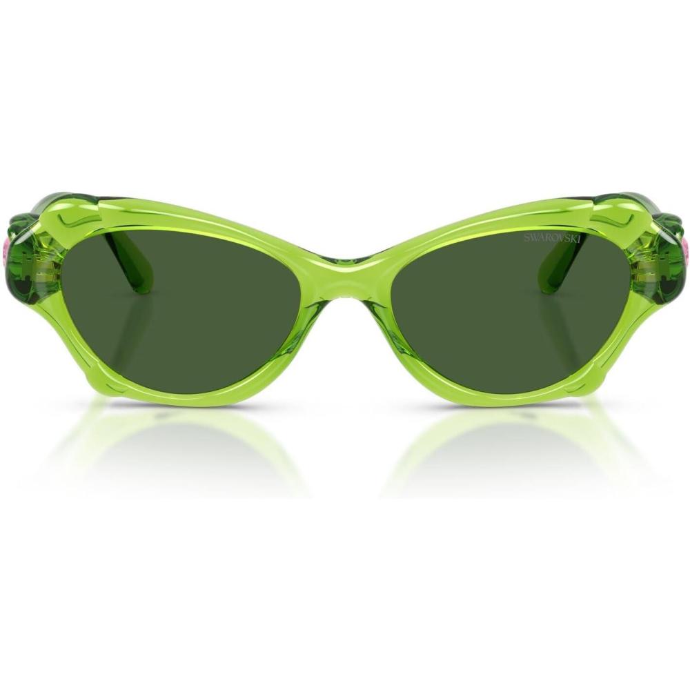 imageSwarovski Womens Sk6050 SunglassesTransparent GreenDark Green
