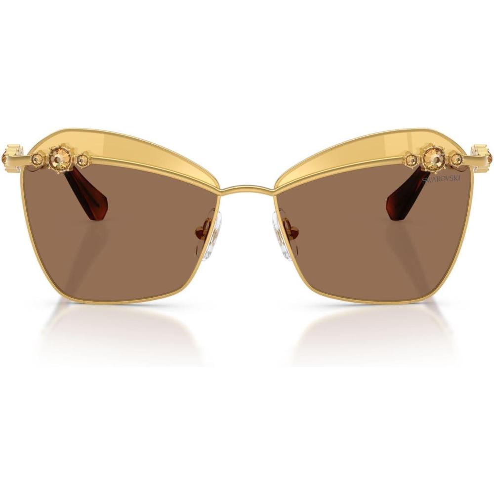 imageSwarovski Womens Sk7040 SunglassesYellow GoldBrown Tampo Swarovski Gold