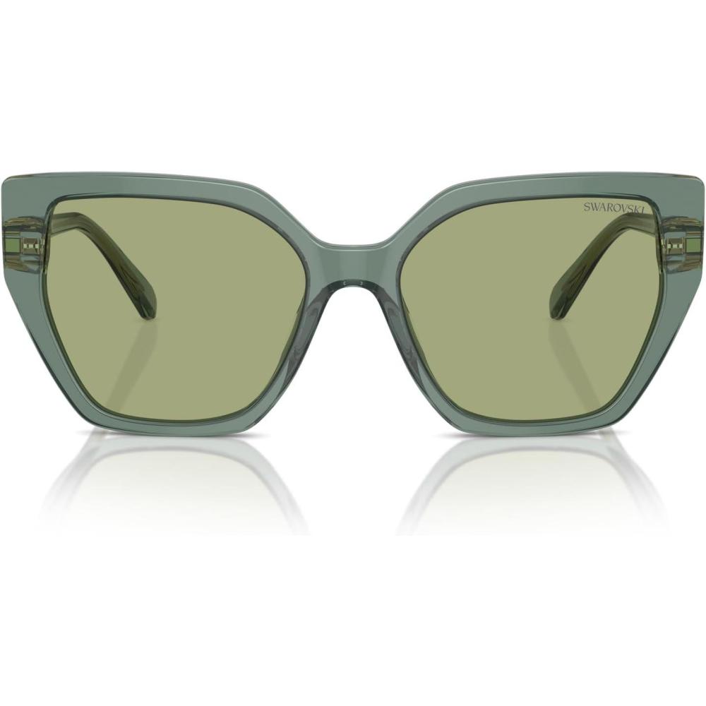 imageSwarovski womens Sk6016 Cat Eye SunglassesBeige TransparentGradient Brown