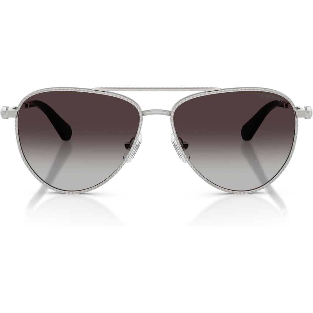 imageSwarovski womens Sk7031 Aviator SunglassesSilverGradient Grey