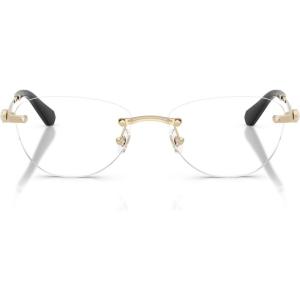 Swarovski Women’s Sk1035d Oval Prescription Eyewear Frames(Pale Gold/Demo Lens)