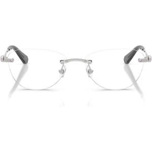 Swarovski Women’s Sk1035d Oval Prescription Eyewear Frames(Silver/Demo Lens)