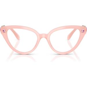 Swarovski Women’s Sk2028 Cat Eye Prescription Eyewear Frames(Milky Pink/Demo Lens)