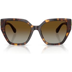 Swarovski Women’s Sk6044u Universal Fit Sunglasses(Havana/Brown Gradient Polarized)