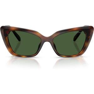 Swarovski Women’s Sk6047 Sunglasses(Havana/Dark Green)