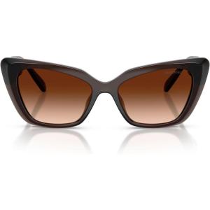 Swarovski Women’s Sk6047 Sunglasses(Transparent Brown/Brown Gradient)