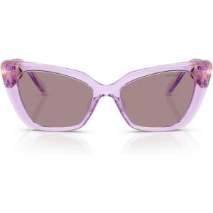 Swarovski Women’s Sk6047 Sunglasses(Transparent Lilac/Violet)