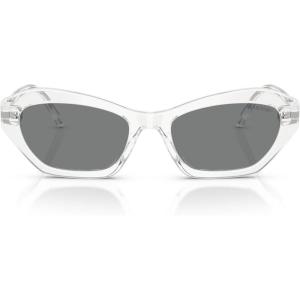 Swarovski Women’s Sk6048 Sunglasses(Transparent/Dark Grey)