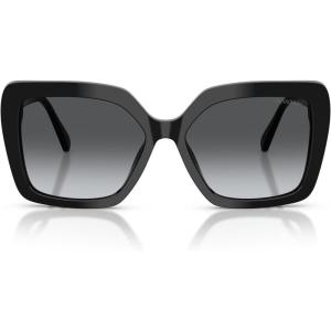 Swarovski Women’s Sk6049 Sunglasses(Black/Gradient Grey Polarized)