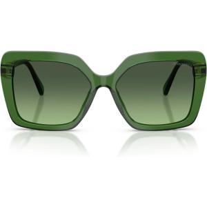 Swarovski Women’s Sk6049 Sunglasses(Milky Green/Gradient Green)
