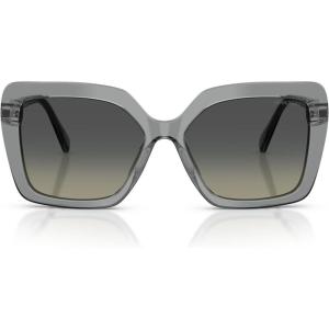 Swarovski Women’s Sk6049 Sunglasses(Transparent Grey/Gradient Grey)