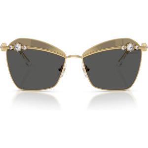 Swarovski Women’s Sk7040 Sunglasses(Gold/Grey Tampo Swarovski Gold)