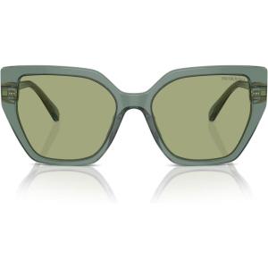 Swarovski womens Sk6016 Cat Eye Sunglasses(Beige Transparent/Gradient Brown)