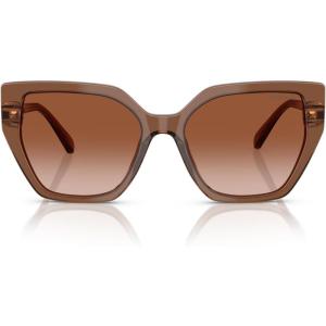 Swarovski womens Sk6016 Cat Eye Sunglasses(Transparent Brown/Gradient Brown)