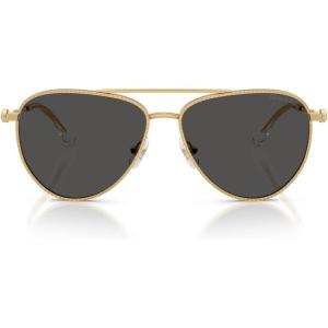 Swarovski womens Sk7031 Aviator Sunglasses(Gold/Dark Grey)