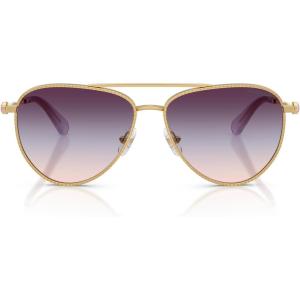 Swarovski womens Sk7031 Aviator Sunglasses(Gold/Tri Gradient Light Brown/Blue/Violet)