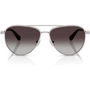 Swarovski womens Sk7031 Aviator Sunglasses(Silver/Gradient Grey)