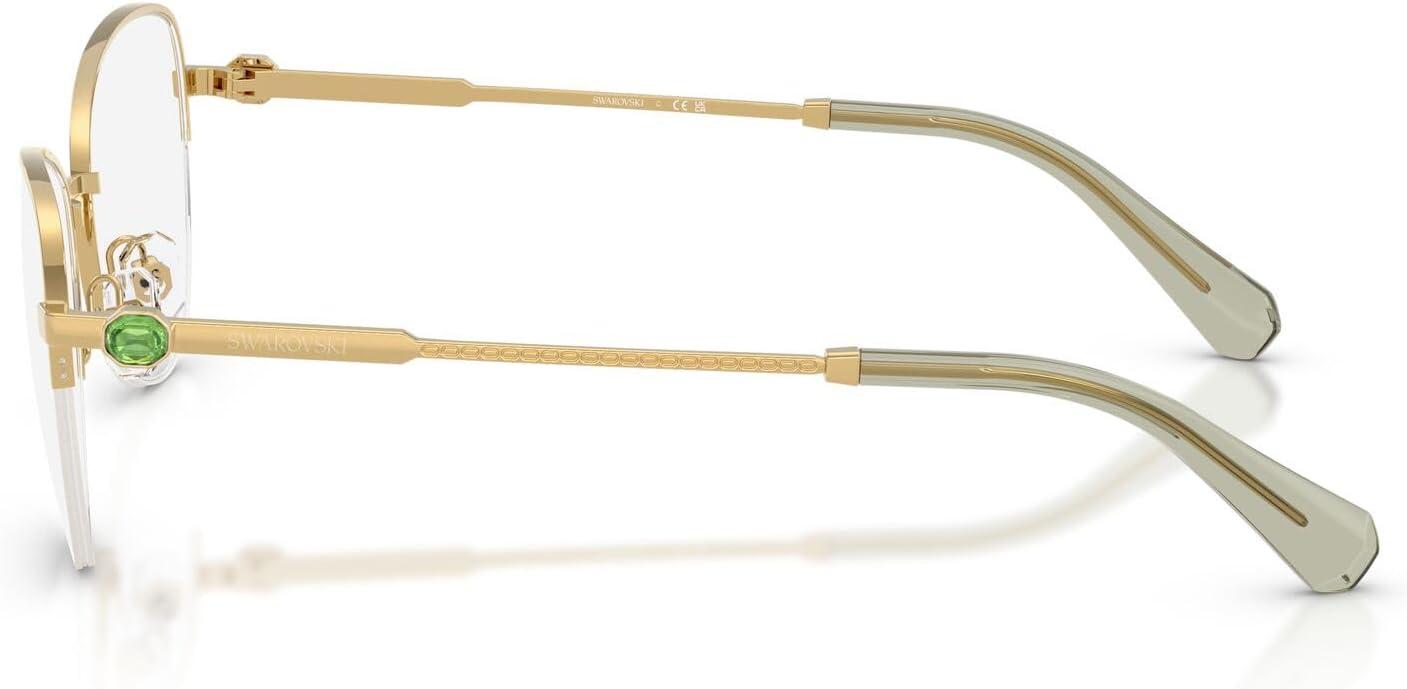 imageSwarovski Womens Sk1032 Oval Prescription Eyewear FramesGoldDemo Lens