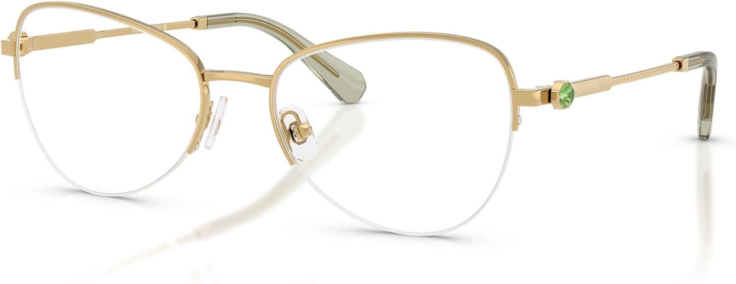 imageSwarovski Womens Sk1032 Oval Prescription Eyewear FramesGoldDemo Lens