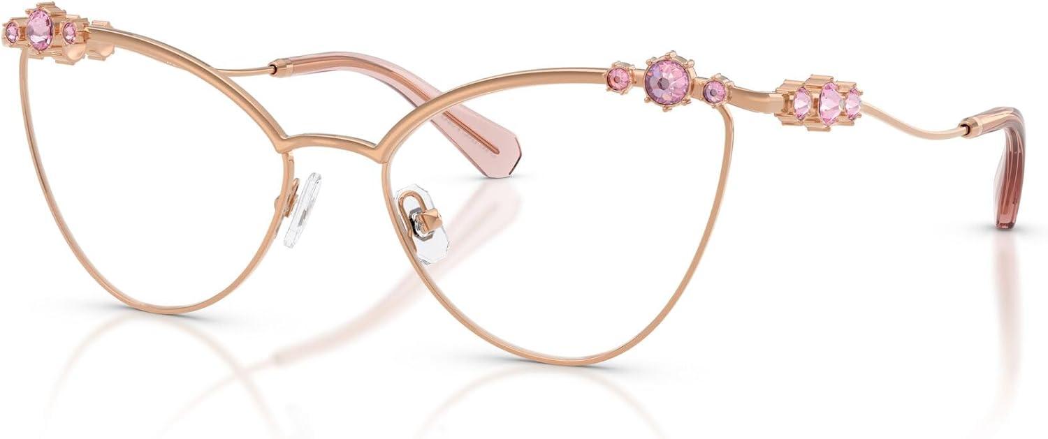 imageSwarovski Womens Sk1033 Cat Eye Prescription Eyewear FramesRose GoldDemo Lens