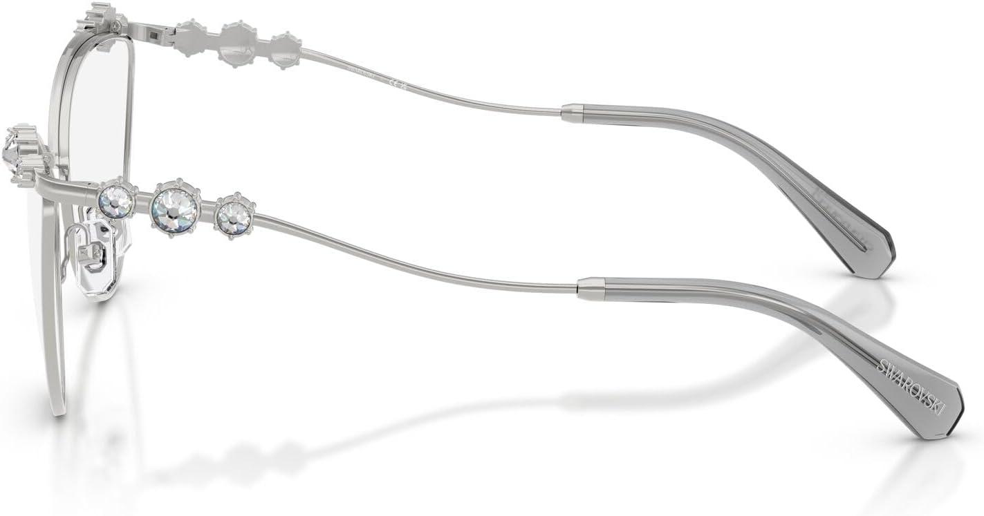 imageSwarovski Womens Sk1033 Cat Eye Prescription Eyewear FramesSilverDemo Lens