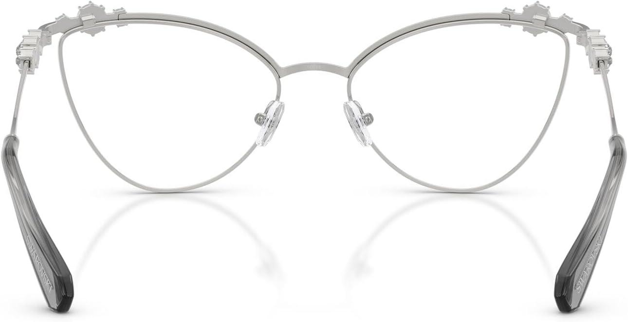 imageSwarovski Womens Sk1033 Cat Eye Prescription Eyewear FramesSilverDemo Lens