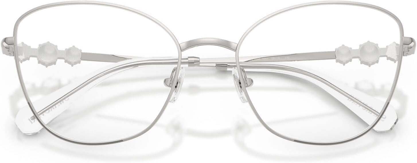 imageSwarovski Womens Sk1034 Cat Eye Prescription Eyewear FramesSilverDemo Lens