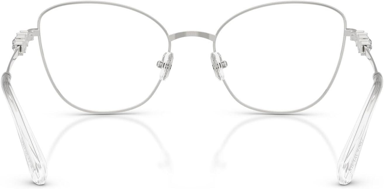 imageSwarovski Womens Sk1034 Cat Eye Prescription Eyewear FramesSilverDemo Lens