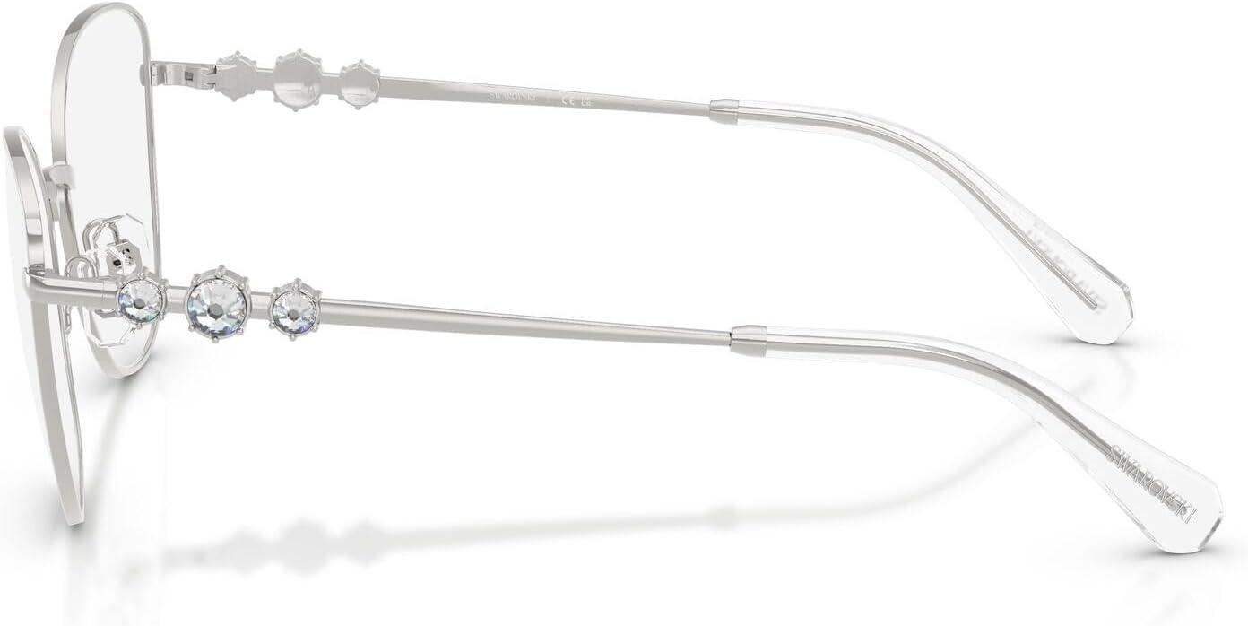 imageSwarovski Womens Sk1034 Cat Eye Prescription Eyewear FramesSilverDemo Lens