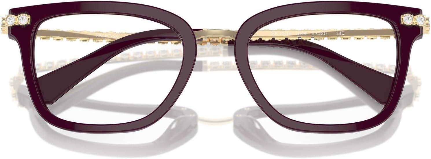 imageSwarovski Womens Sk2018 Square Prescription Eyewear FramesBurgundyDemo Lens