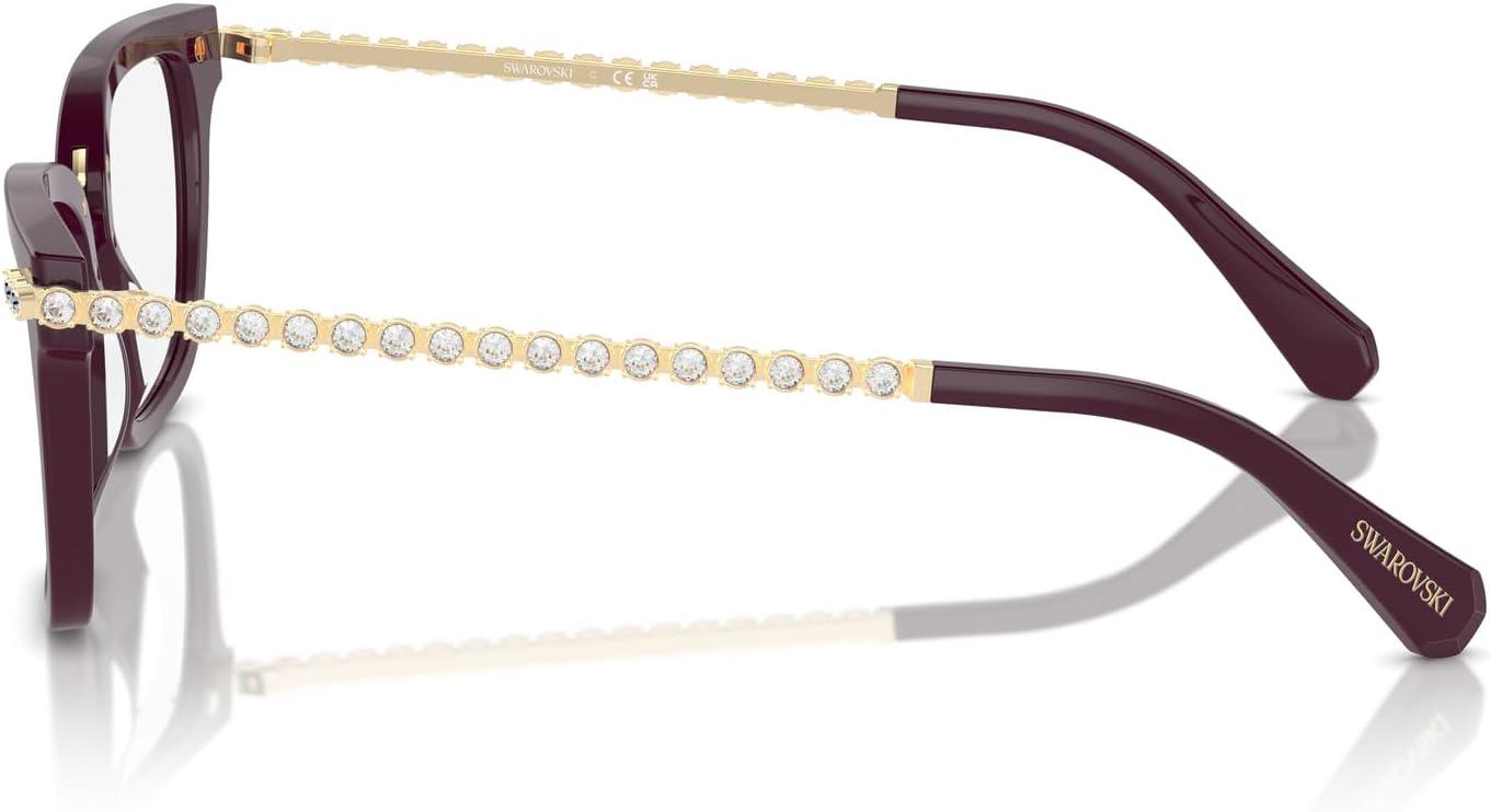 imageSwarovski Womens Sk2018 Square Prescription Eyewear FramesBurgundyDemo Lens