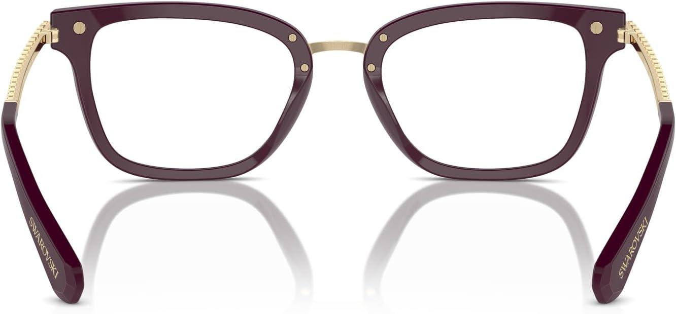 imageSwarovski Womens Sk2018 Square Prescription Eyewear FramesBurgundyDemo Lens
