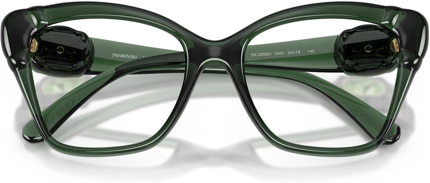 imageSwarovski Womens Sk2056u Universal Fit Cat Eye Prescription Eyewear FramesTransparent GreenDemo Lens