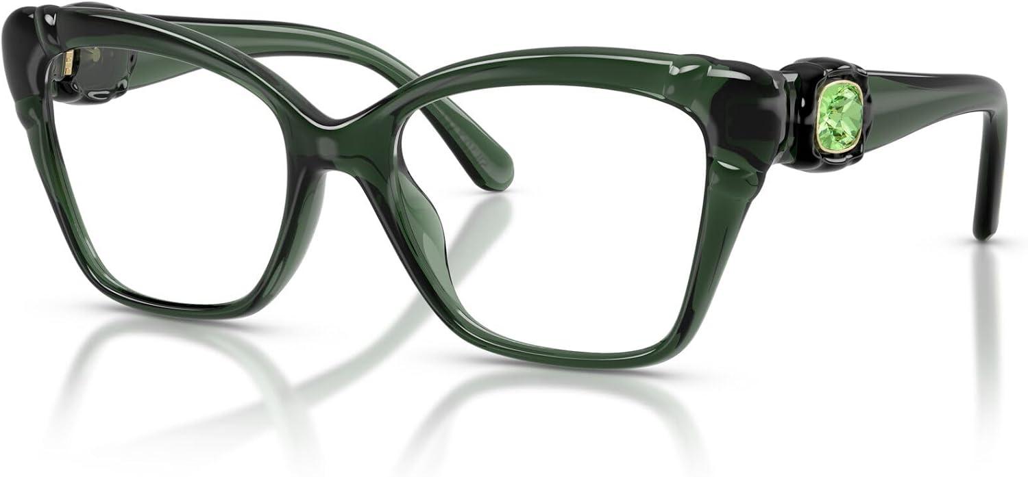 imageSwarovski Womens Sk2056u Universal Fit Cat Eye Prescription Eyewear FramesTransparent GreenDemo Lens