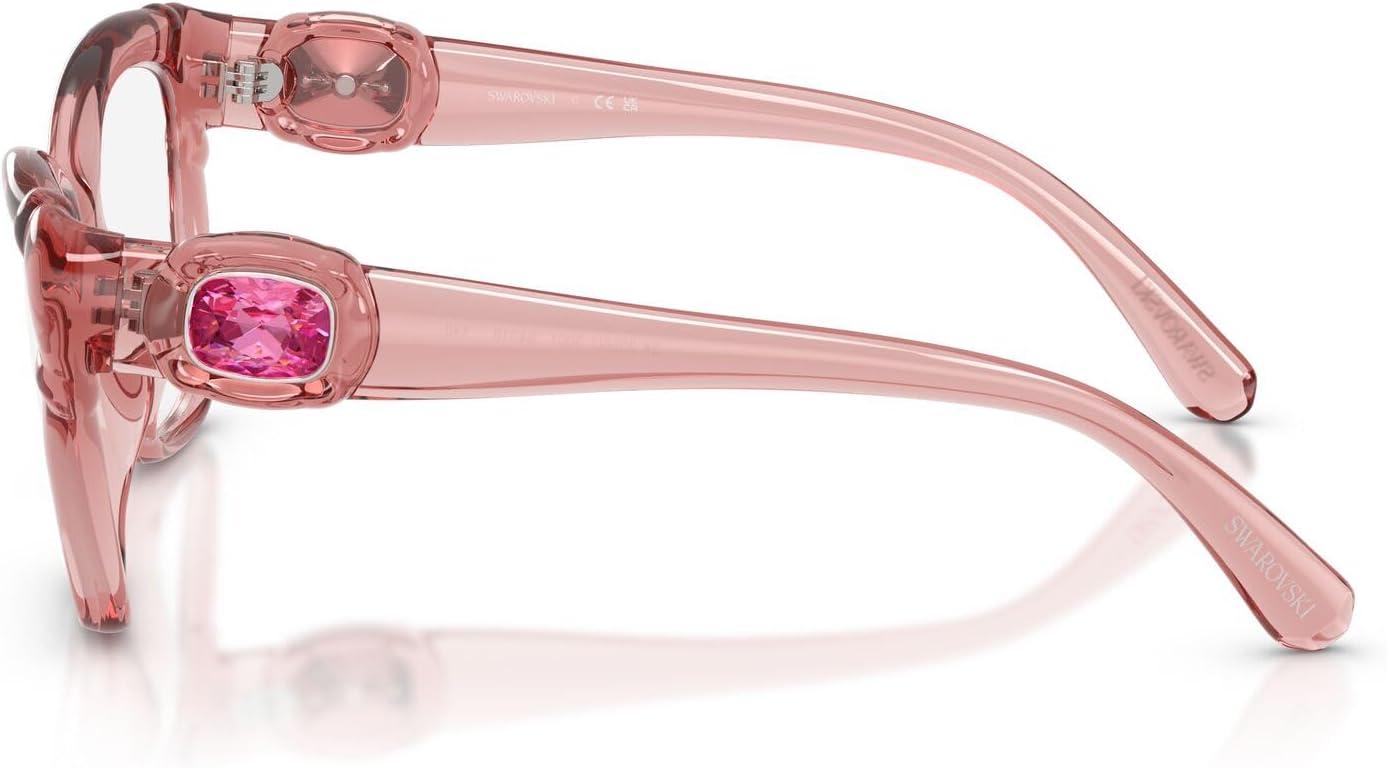 imageSwarovski Womens Sk2056u Universal Fit Cat Eye Prescription Eyewear FramesTransparent PinkDemo Lens