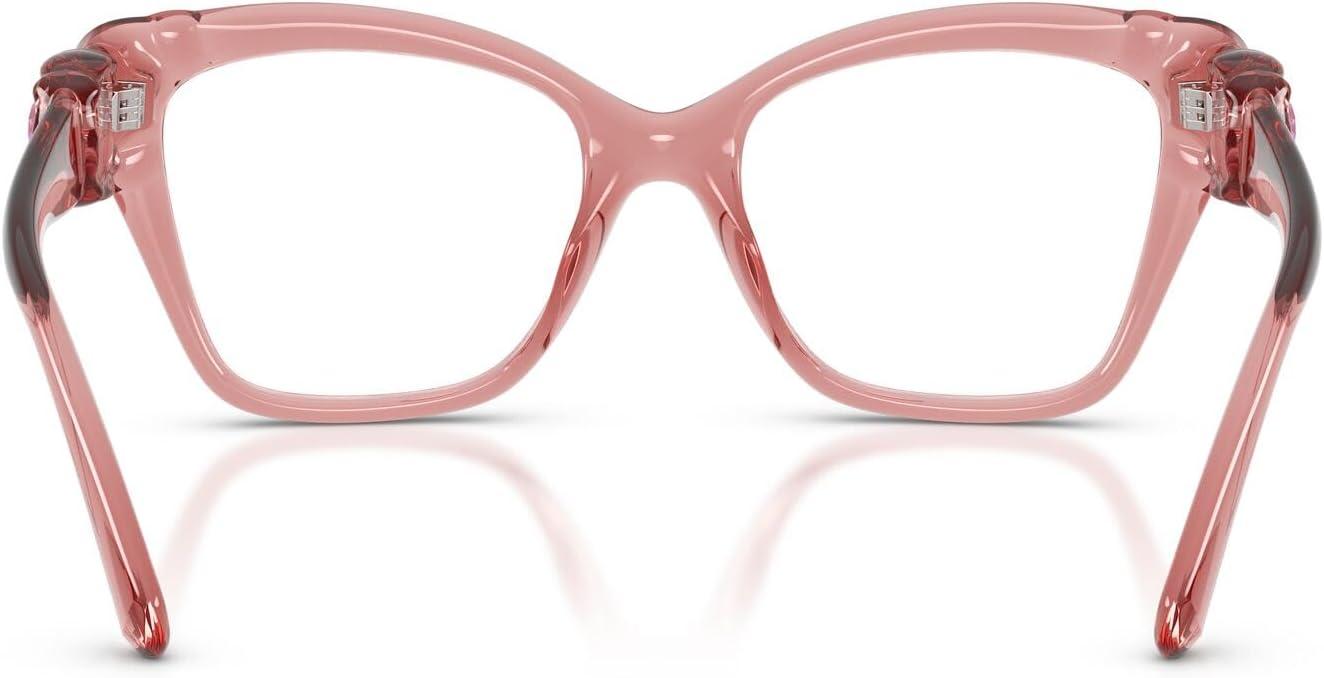 imageSwarovski Womens Sk2056u Universal Fit Cat Eye Prescription Eyewear FramesTransparent PinkDemo Lens