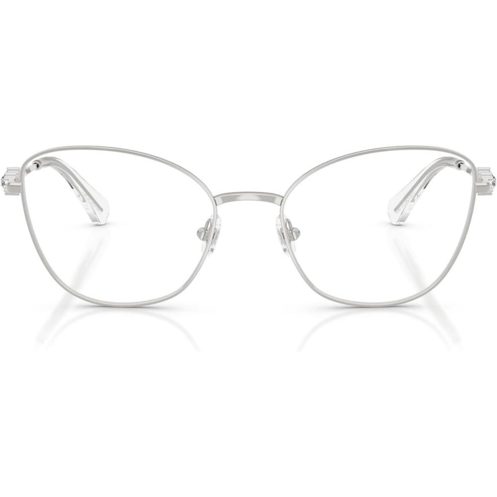 imageSwarovski Womens Sk1034 Cat Eye Prescription Eyewear FramesSilverDemo Lens