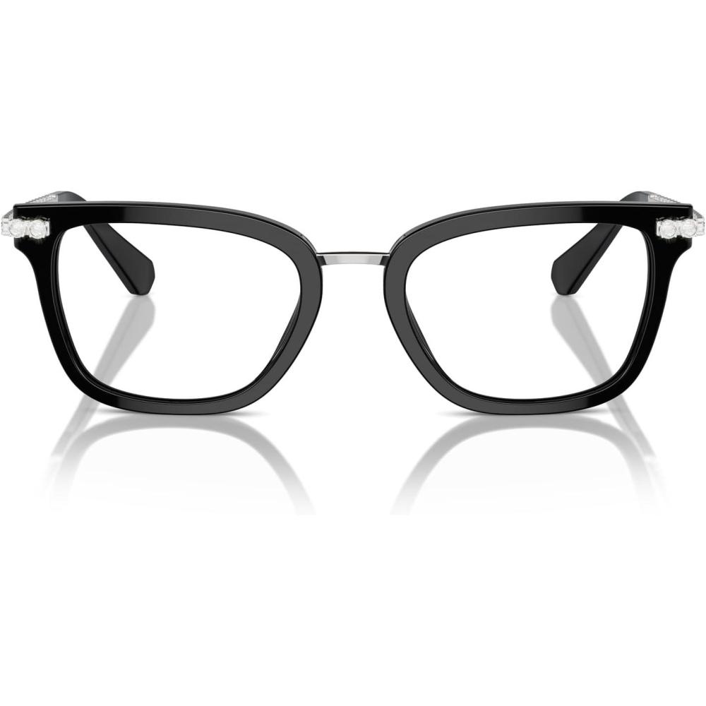 imageSwarovski Womens Sk2018 Square Prescription Eyewear FramesBlackDemo Lens