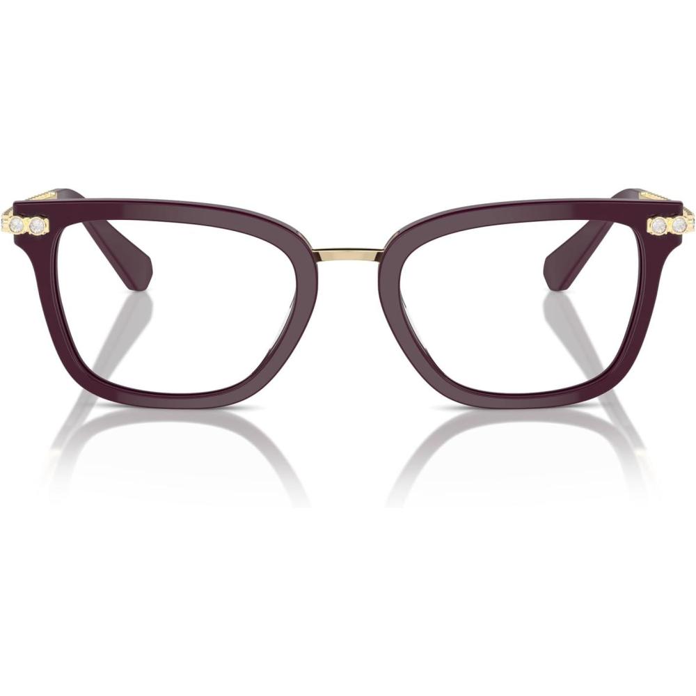 imageSwarovski Womens Sk2018 Square Prescription Eyewear FramesBurgundyDemo Lens