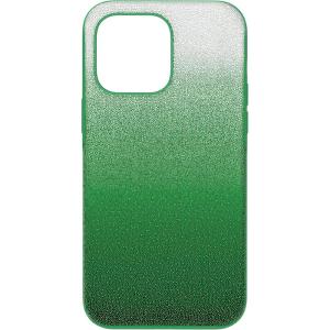 Swarovski High Phone Case for iPhone 14 Pro with Green Crystals in Ombre Effect, Part of The High Collection(Green)